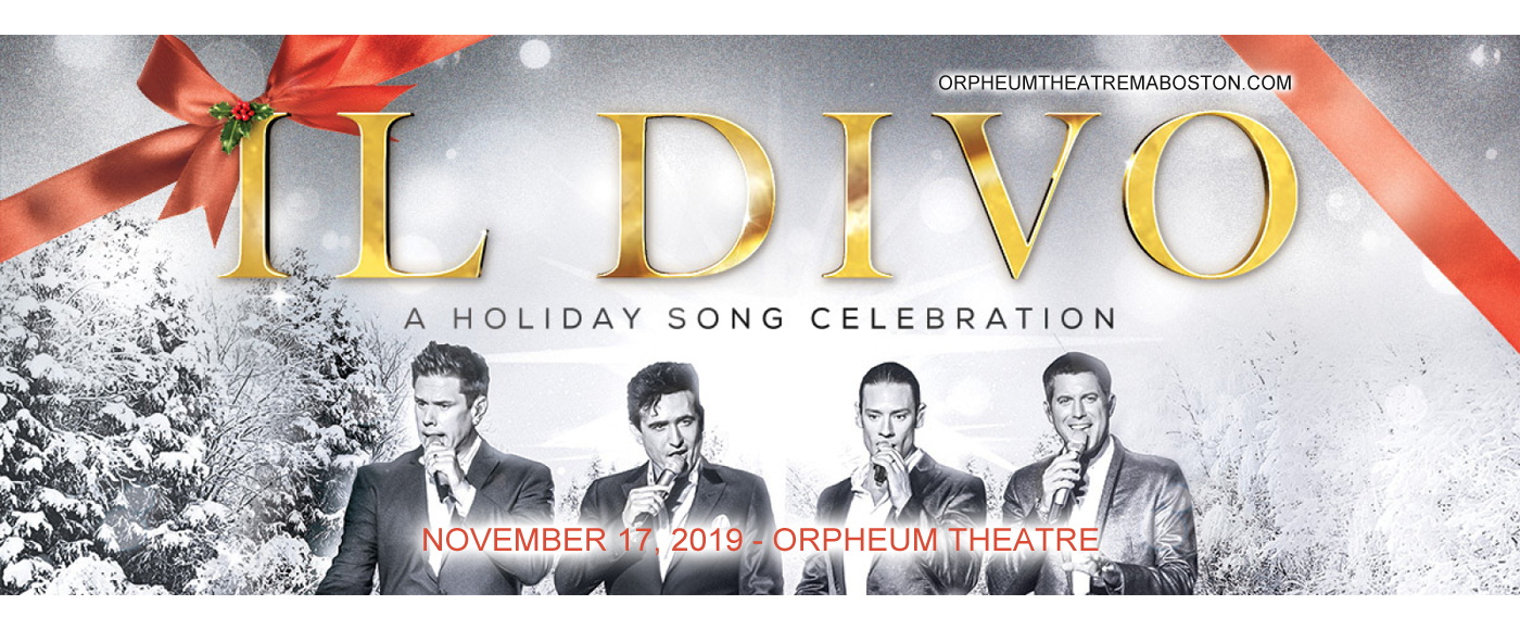 Il Divo Tickets 17th November Orpheum Theatre Boston in Boston